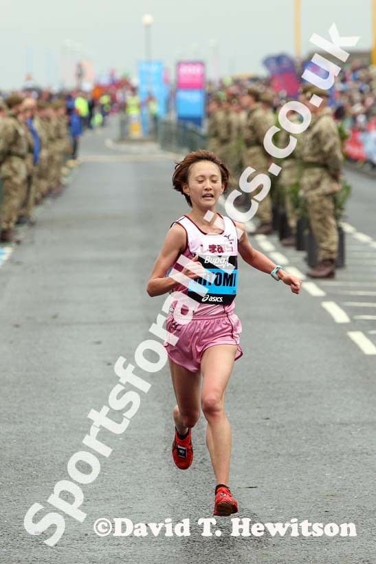 Ayaka Hitomi finishing the BUPA Great North Run.